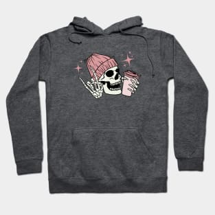 Skeleton Drinking Coffee Hoodie